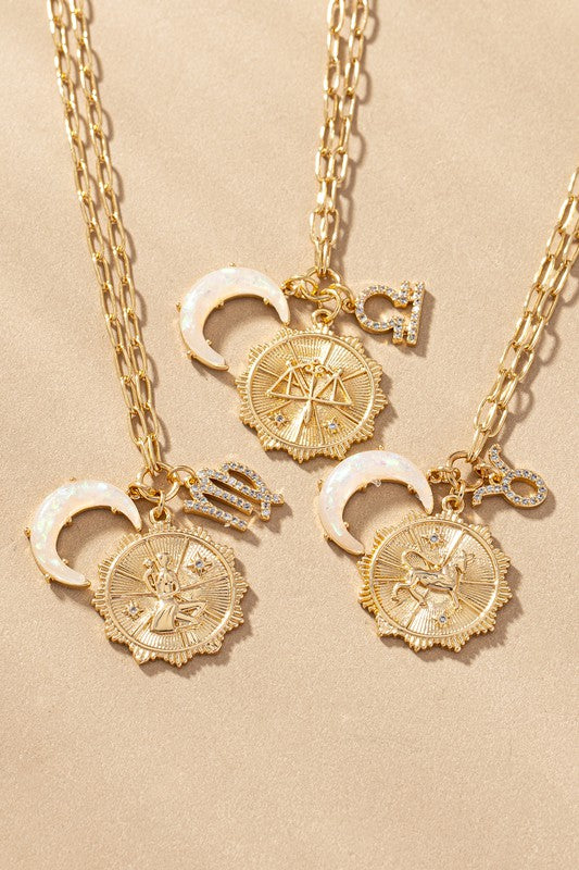 ZODIAC SIGN BLING NECKLACE