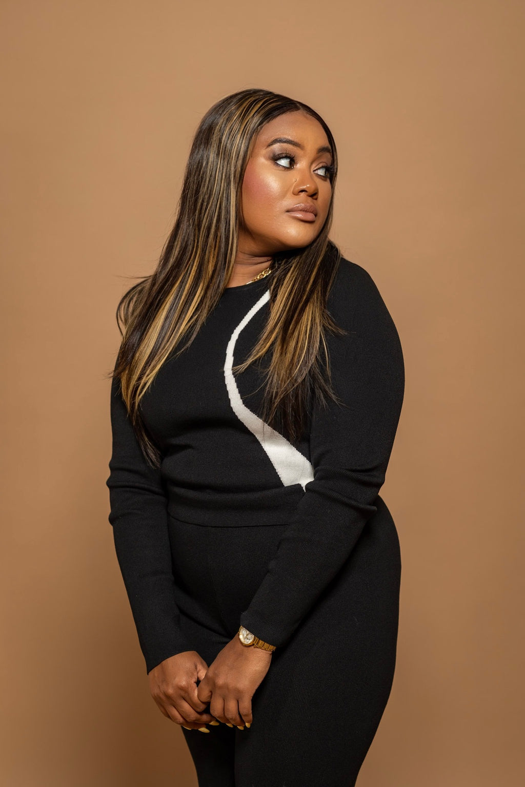 The Carlie Luxe Knit Set – Sweater & Trousers