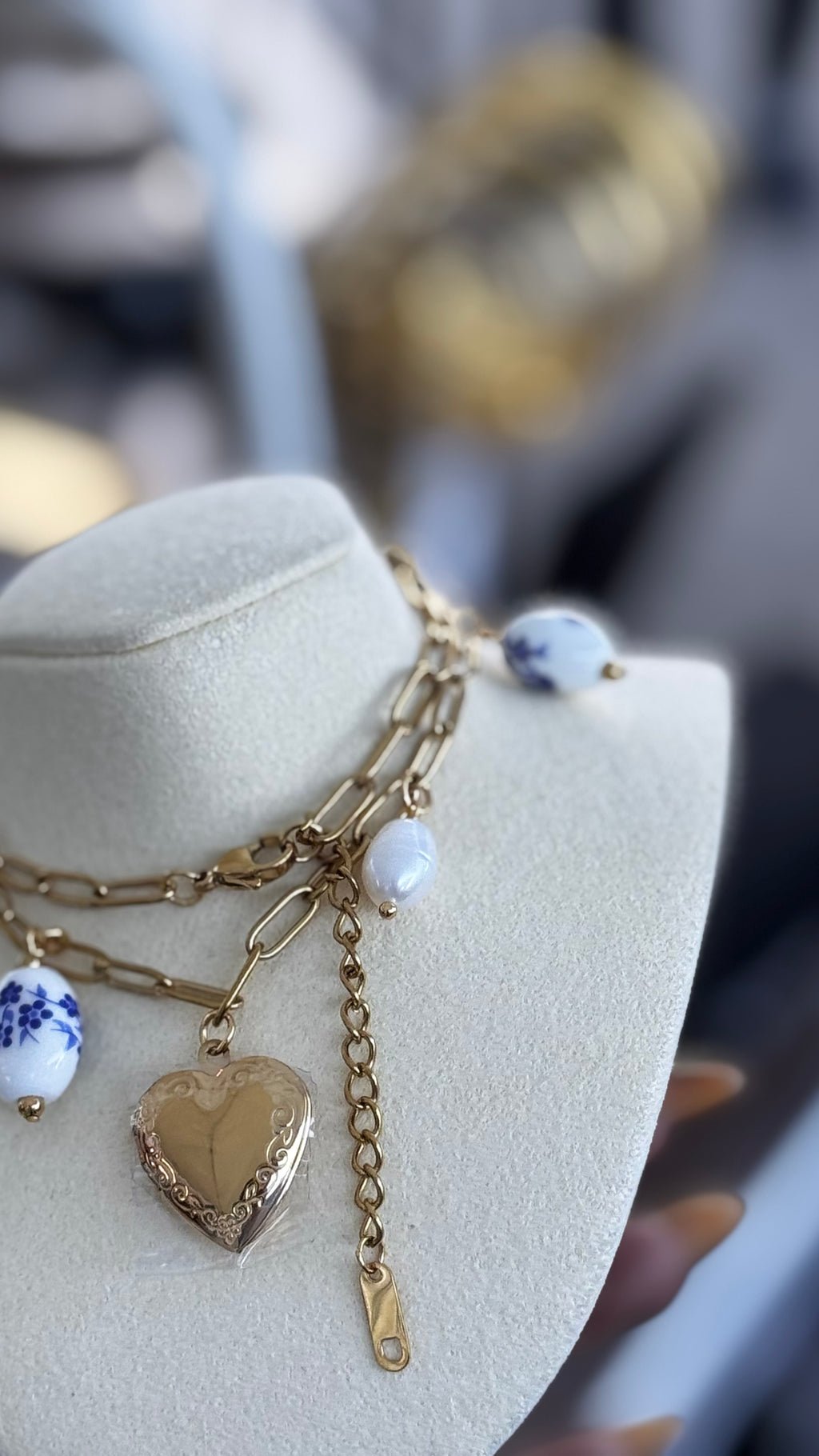 Vintage Locket Charm Necklace