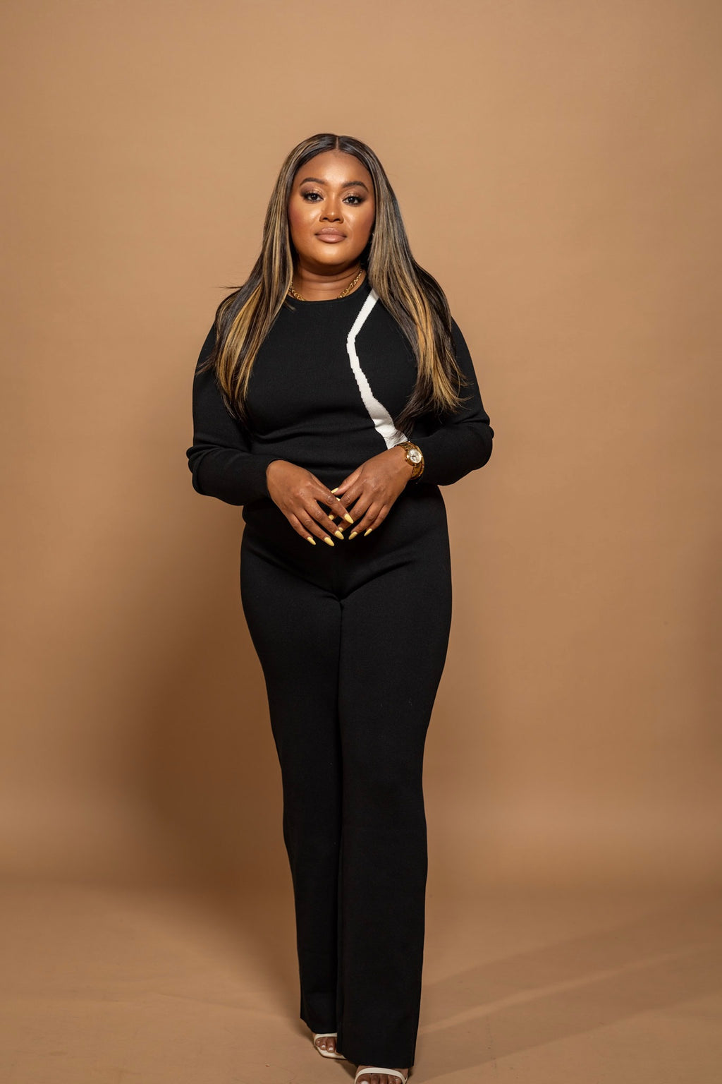 The Carlie Luxe Knit Set – Sweater & Trousers