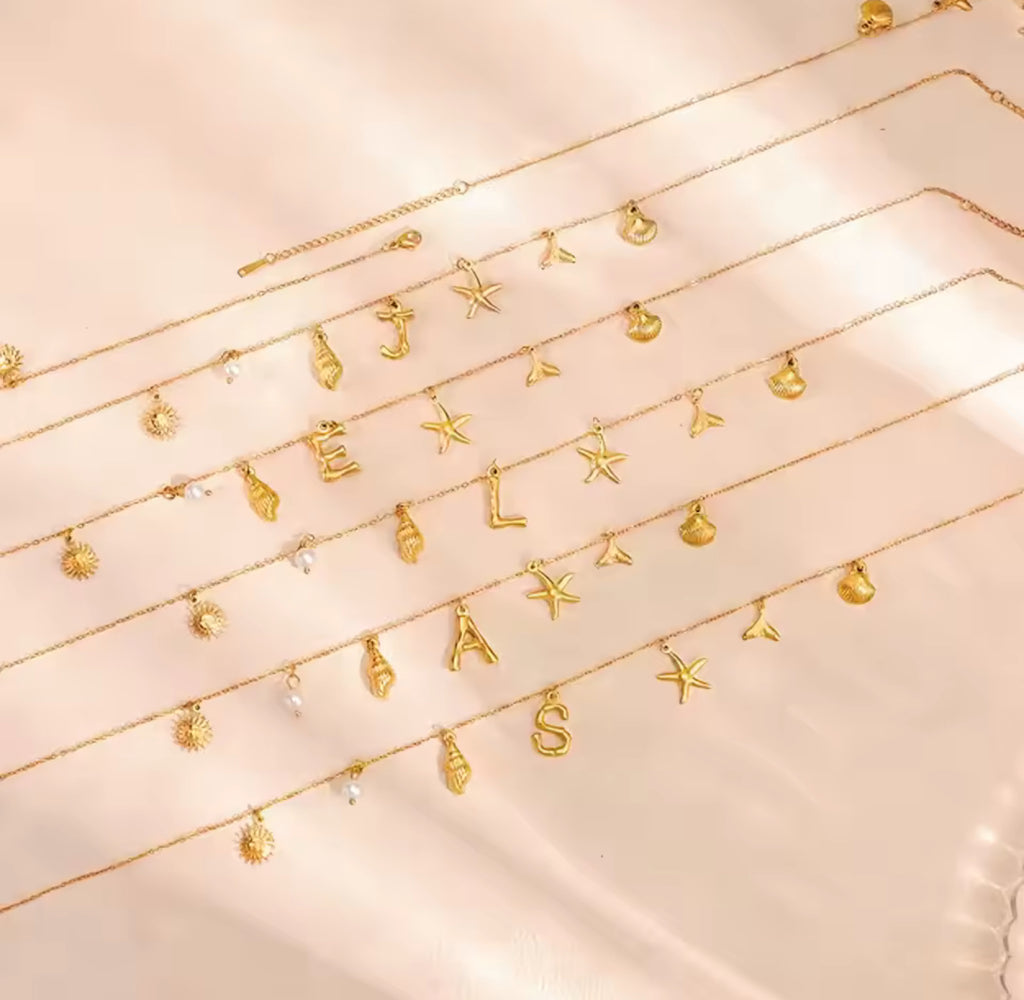 COASTAL INITIAL NECKLACE