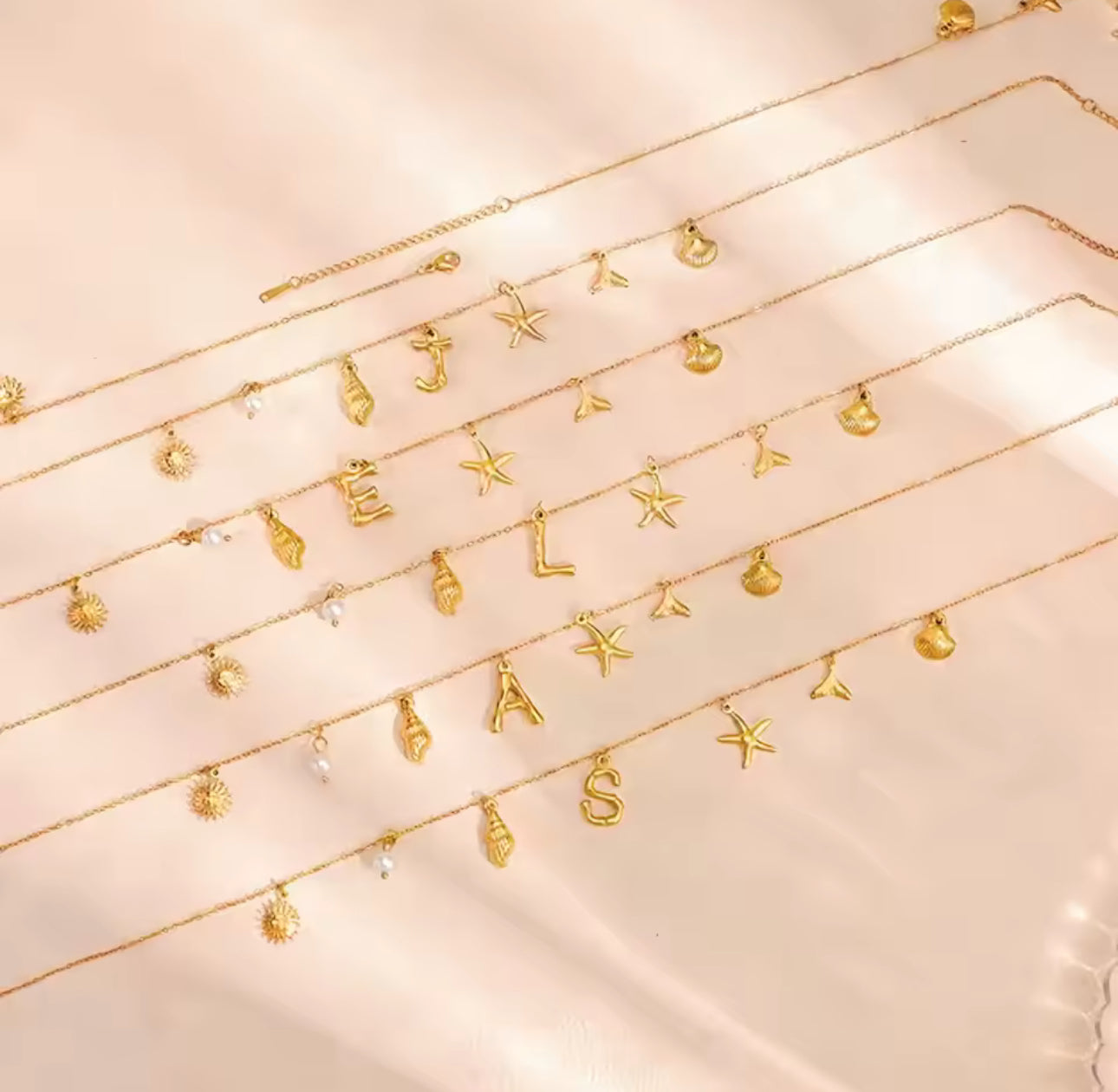 COASTAL INITIAL NECKLACE