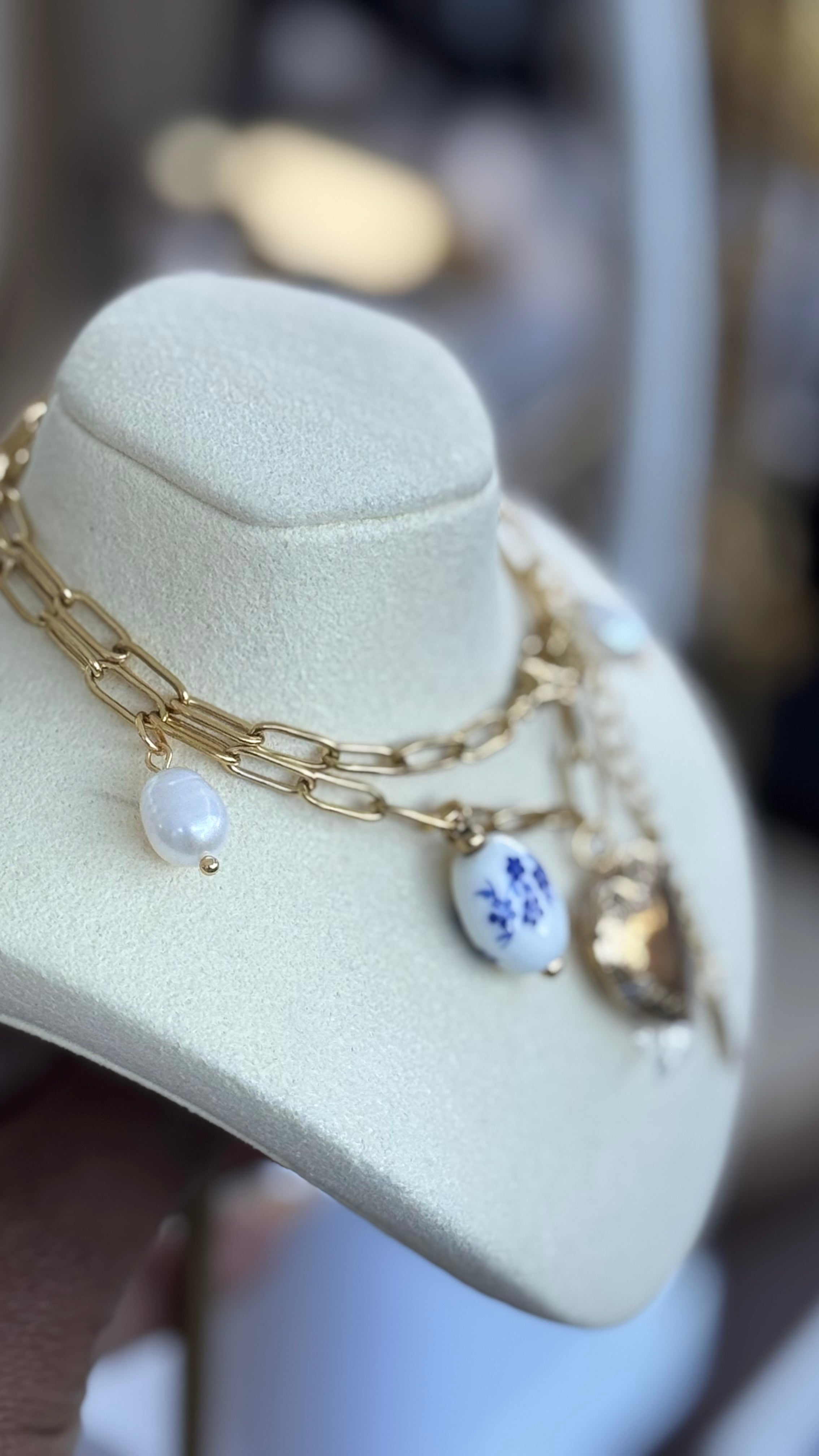 Vintage Locket Charm Necklace