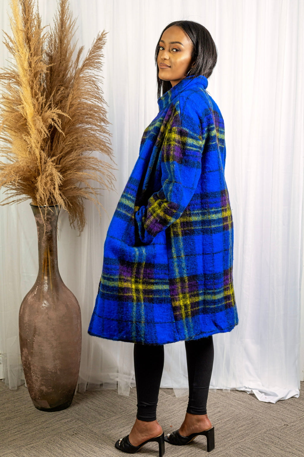 GRACIE PLAID TRENCH COAT